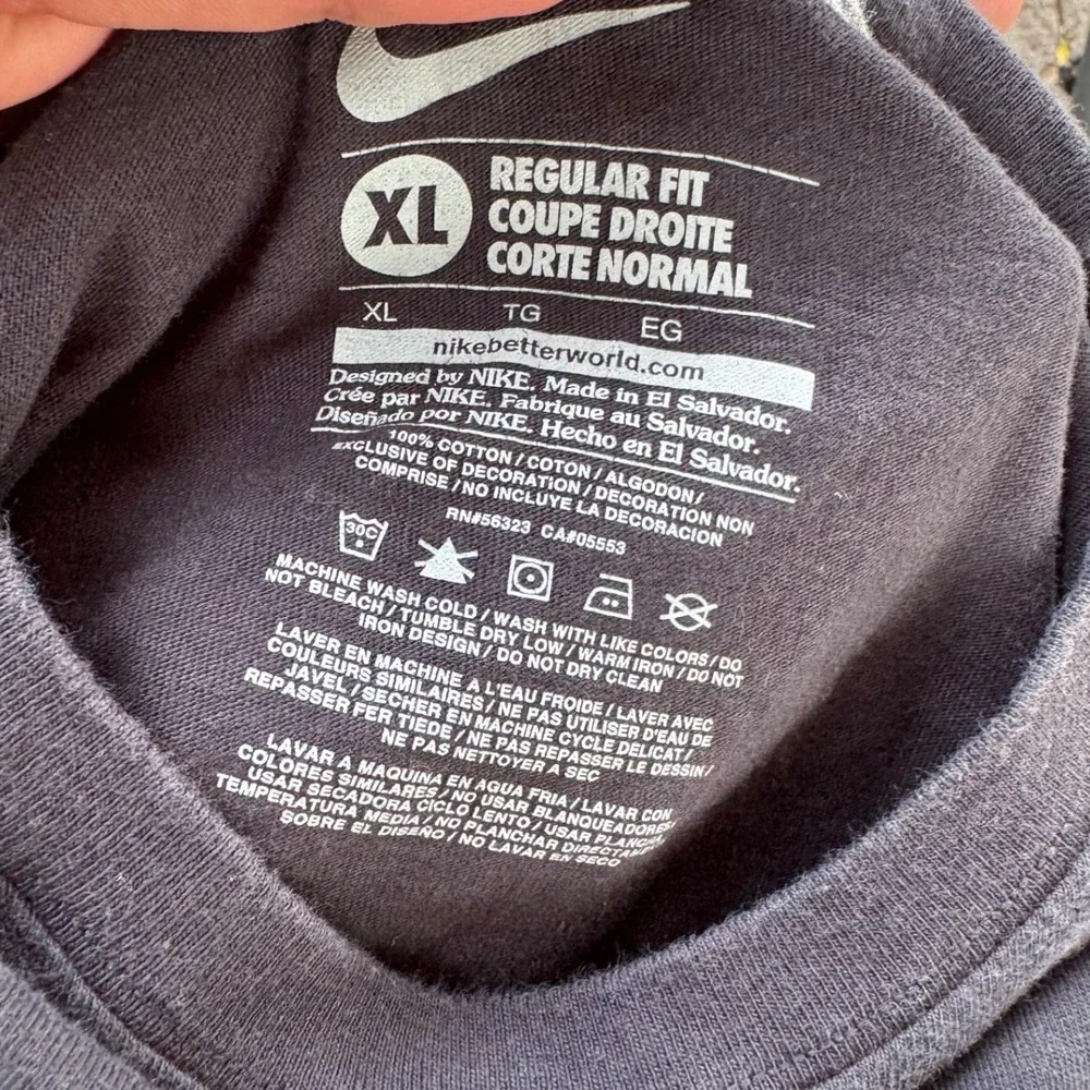 Nike Mens XL T-Shirt Black Gold Put Up Big Numbers Graphic Tee Cotton Regular